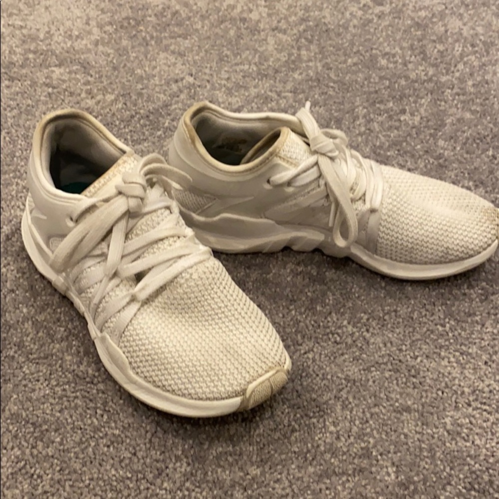 Worn white adidas